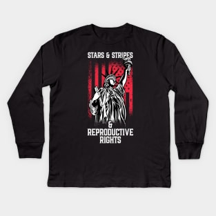 Stars & Stripes & Reproductive Rights // Lady Liberty Womens Rights Kids Long Sleeve T-Shirt